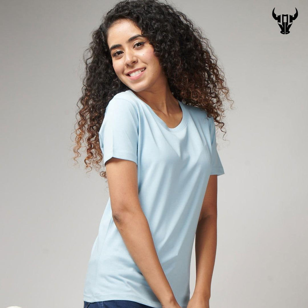 Icy Blue Women's Half Sleeve T-Shirt - House Of Hustlers