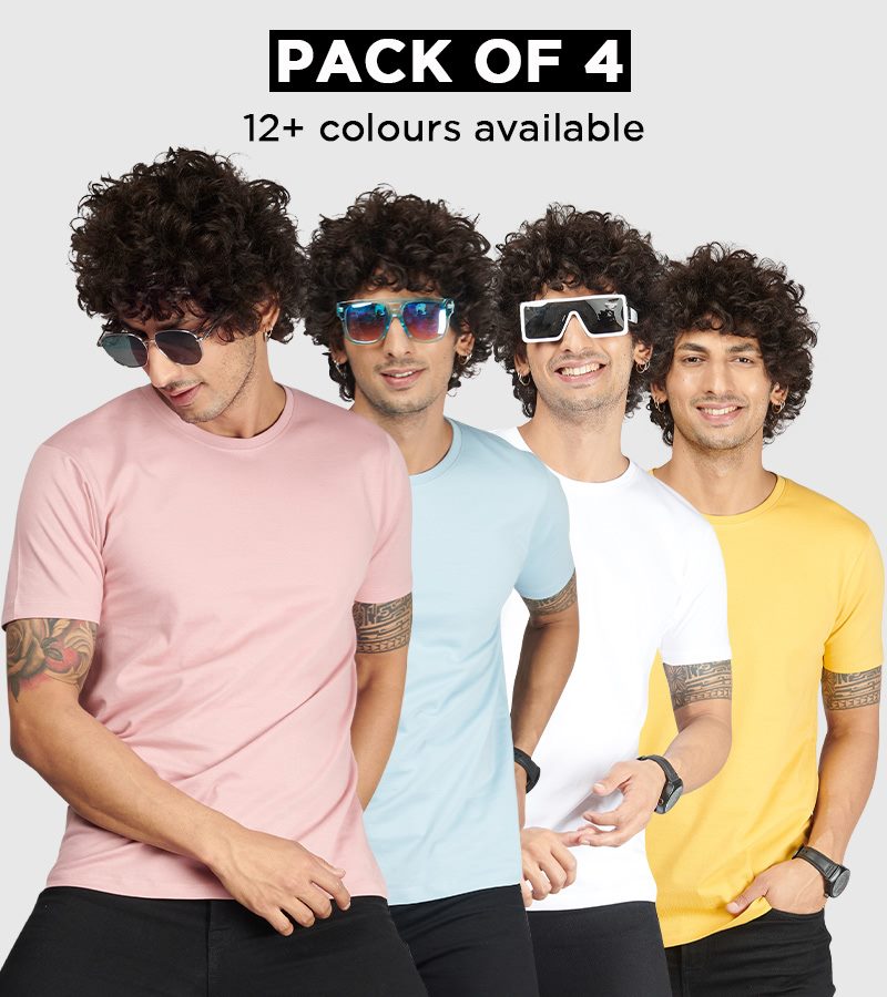 Pack of 4 - Basic Men's T-Shirt's - House Of Hustlers