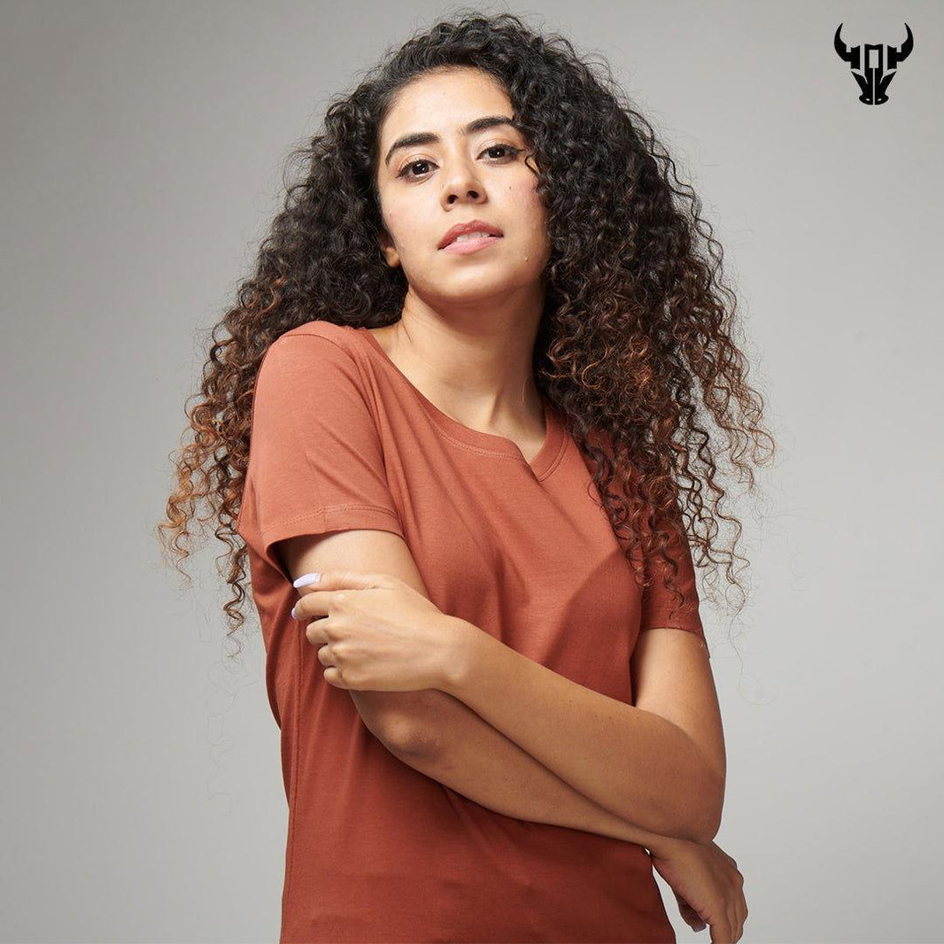 Rust Women's Half Sleeve T-Shirt - House Of Hustlers