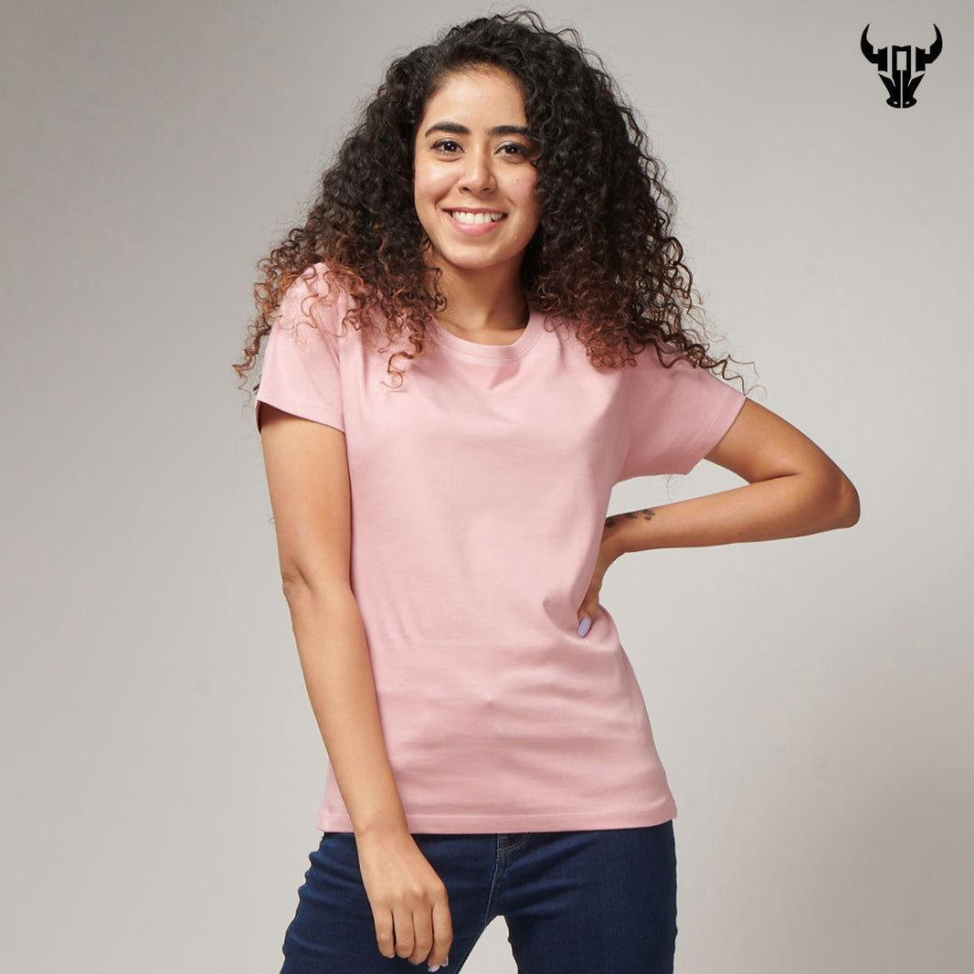 Salmon Pink Women's Half Sleeve T-Shirt - House Of Hustlers