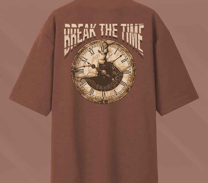 'Break the Time' Unisex Oversized Graphic Tee
