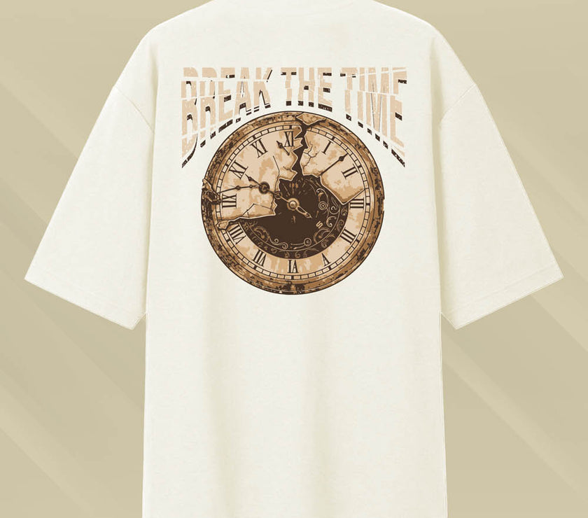 'Break the Time' Unisex Oversized Graphic Tee
