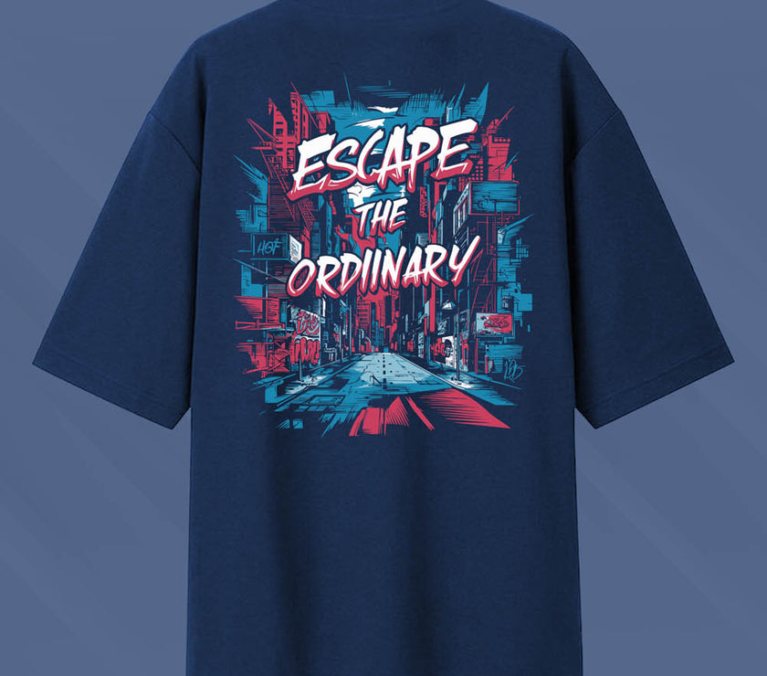 'Escape the Ordinary' Unisex Oversized Graphic Tee