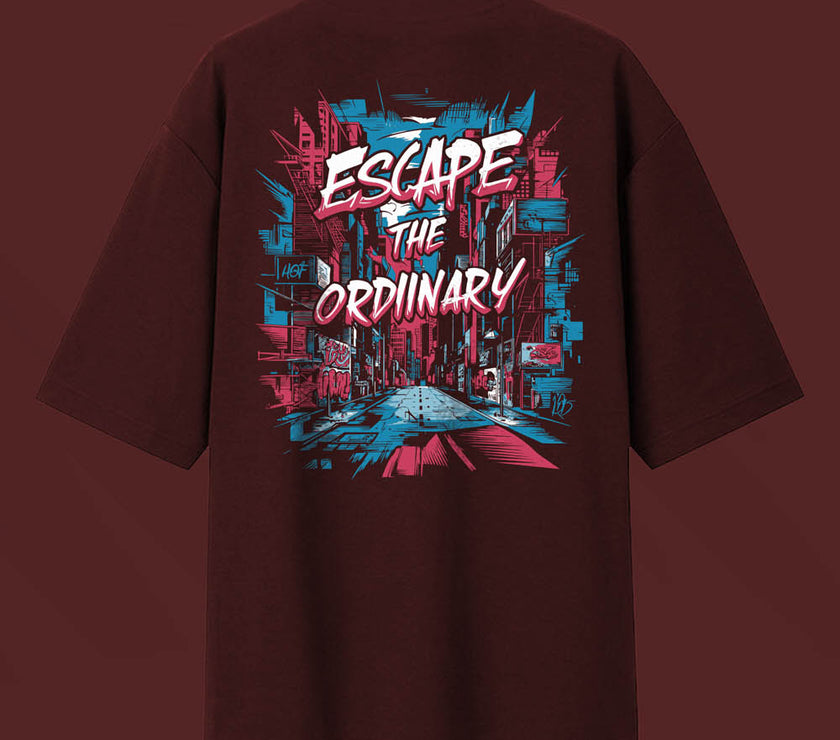 'Escape the Ordinary' Unisex Oversized Graphic Tee