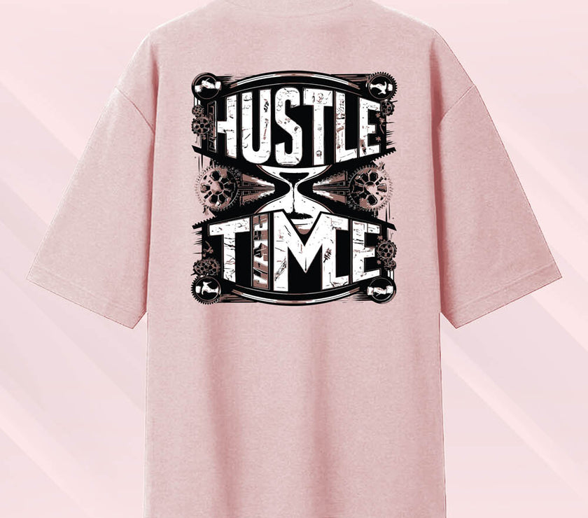 'Hustle Time' Unisex Oversized Graphic Tee
