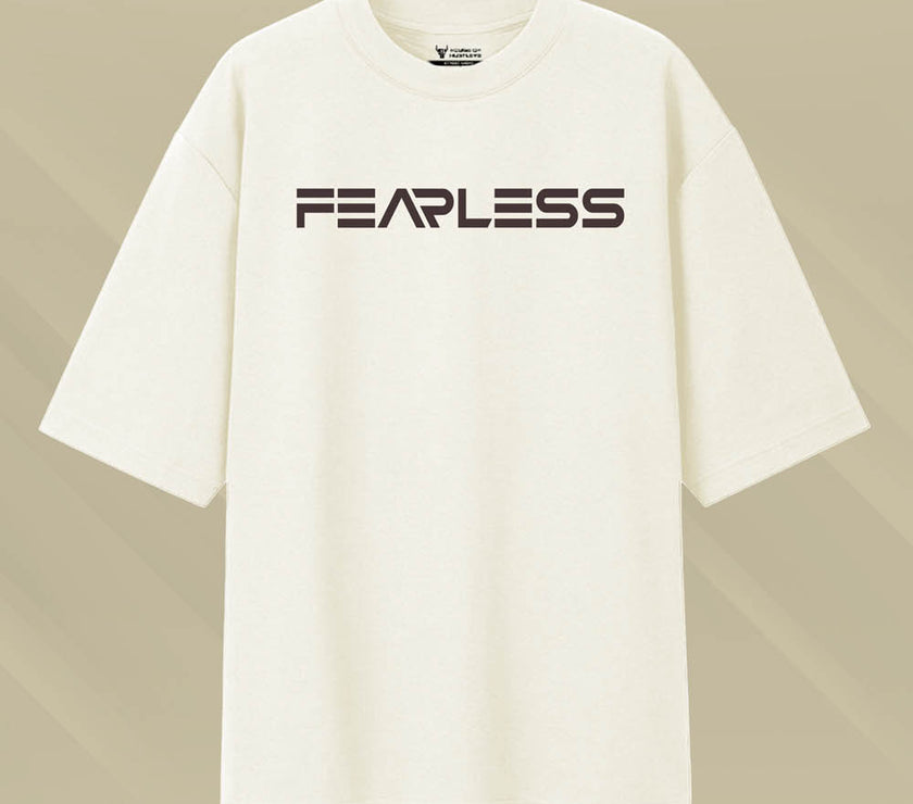 'Fearless : The Mighty' Unisex Oversized Graphic Tee