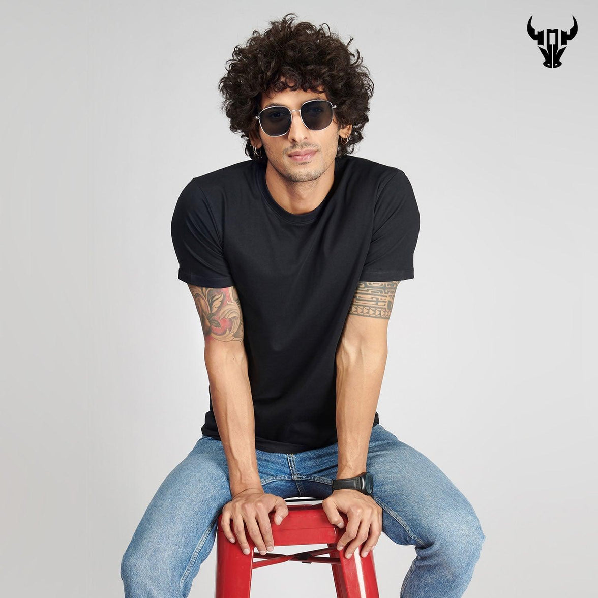 Black Men's Half Sleeve T-Shirt - House Of Hustlers