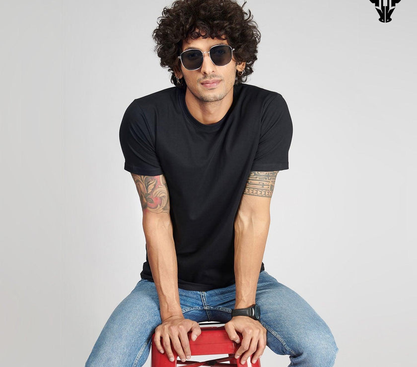 Black Men's Half Sleeve T-Shirt - House Of Hustlers