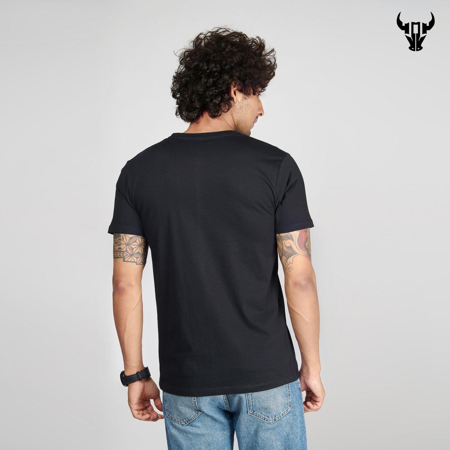 Black Men's Half Sleeve T-Shirt - House Of Hustlers