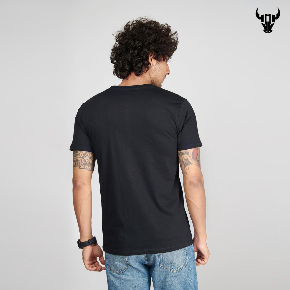 Black Men's Half Sleeve T-Shirt - House Of Hustlers