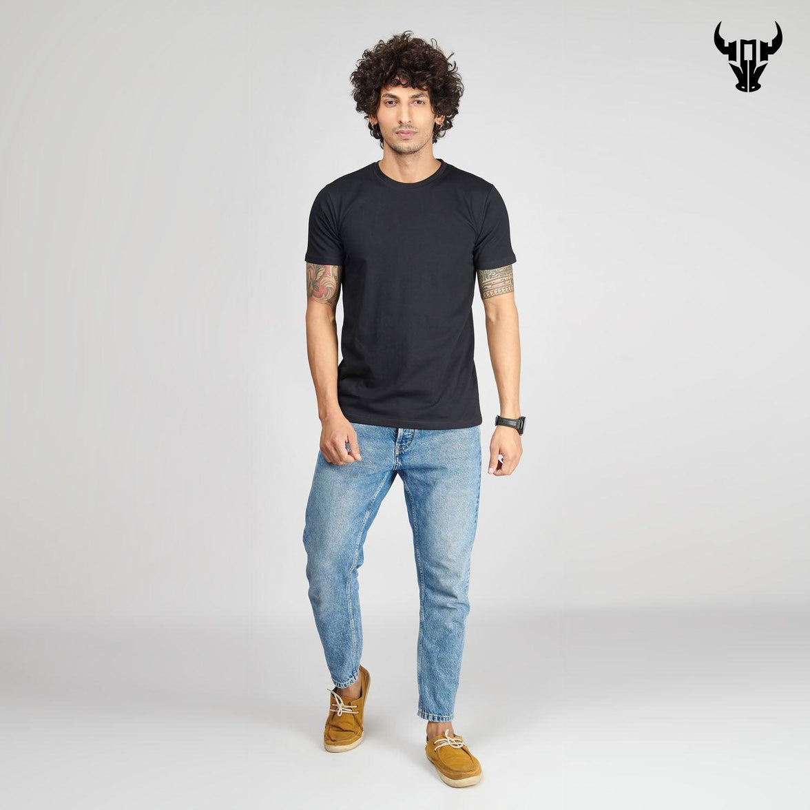 Black Men's Half Sleeve T-Shirt - House Of Hustlers