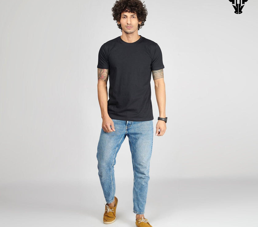 Black Men's Half Sleeve T-Shirt - House Of Hustlers