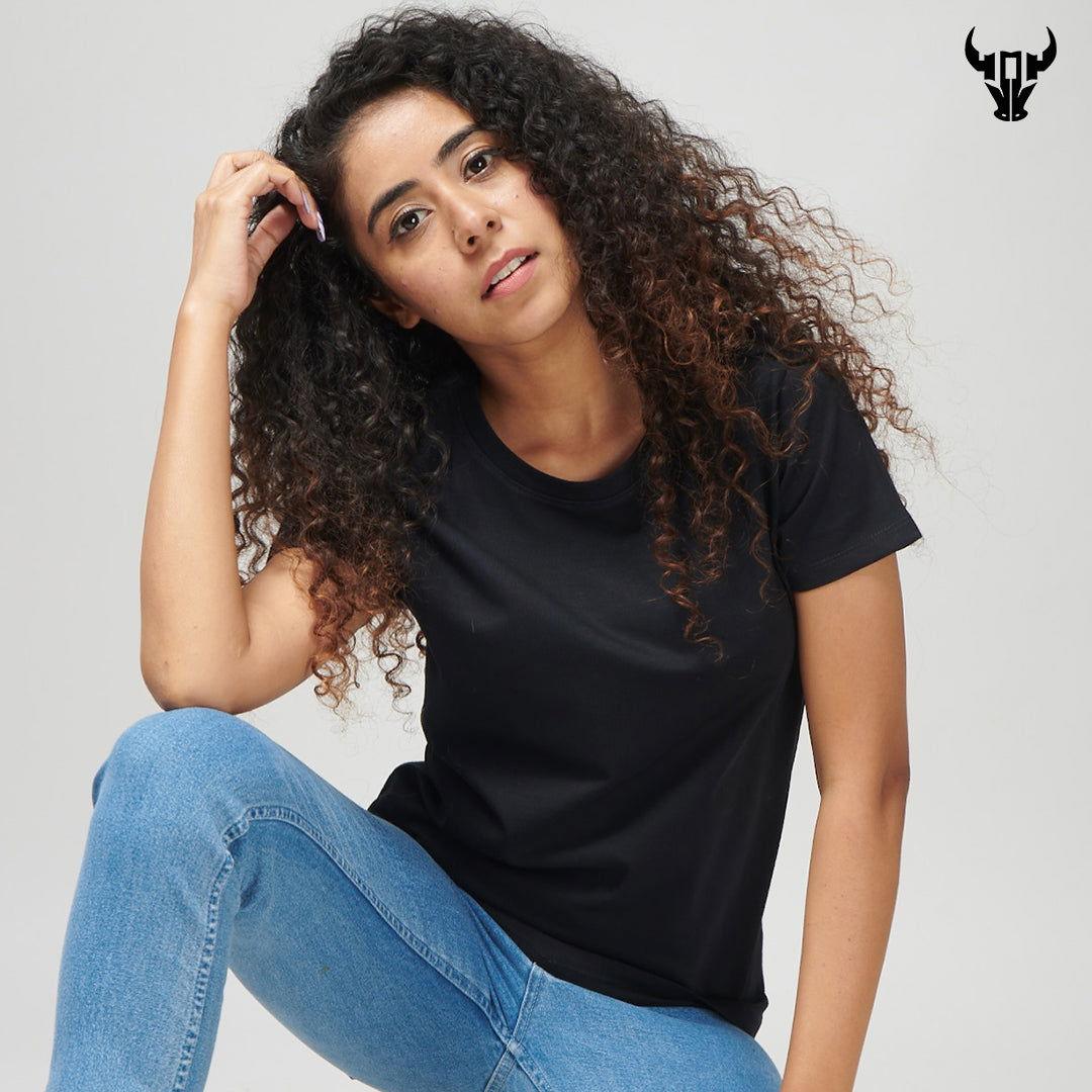 Black Women's Half Sleeve T-Shirt - House Of Hustlers