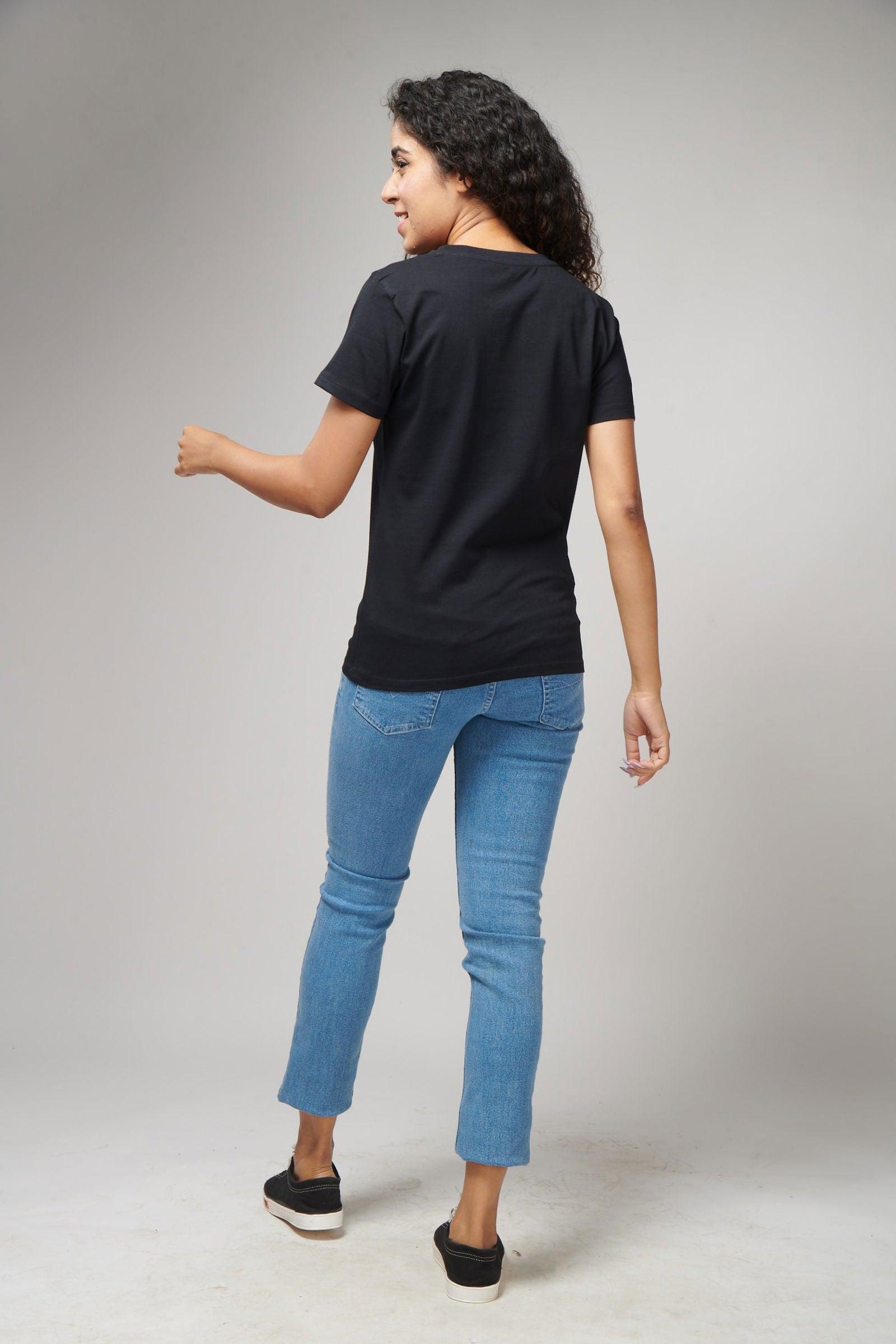 Black Women's Half Sleeve T-Shirt - House Of Hustlers