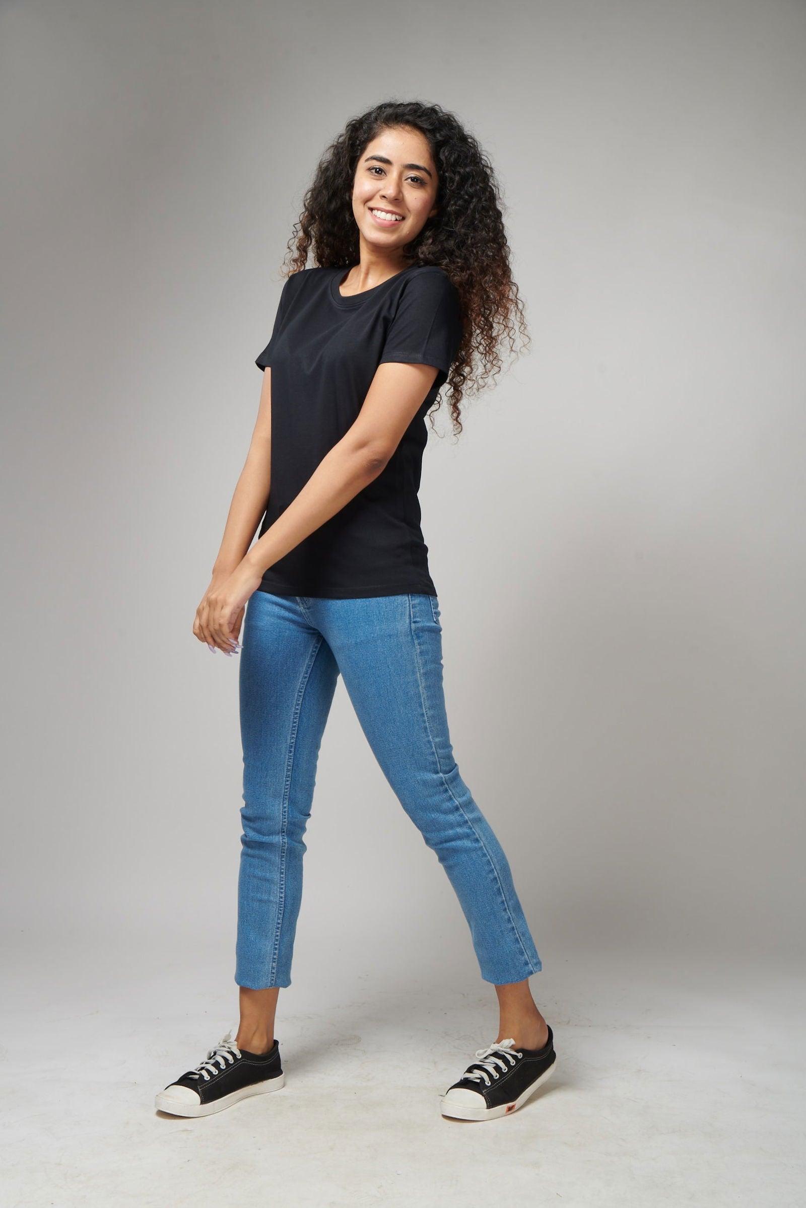 Black Women's Half Sleeve T-Shirt - House Of Hustlers