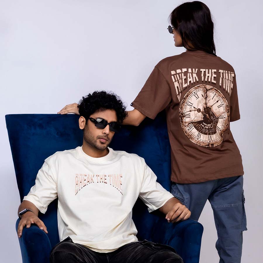 'Break the Time' Unisex Oversized Graphic Tee - House Of Hustlers