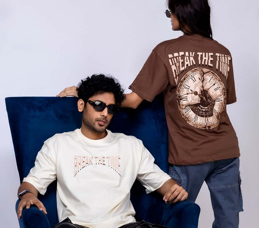 'Break the Time' Unisex Oversized Graphic Tee - House Of Hustlers
