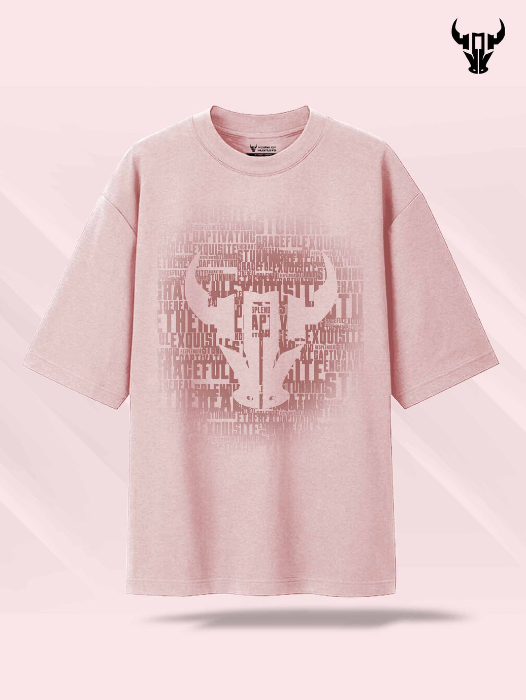 'Bull Typo' Unisex Oversized Graphic Tee