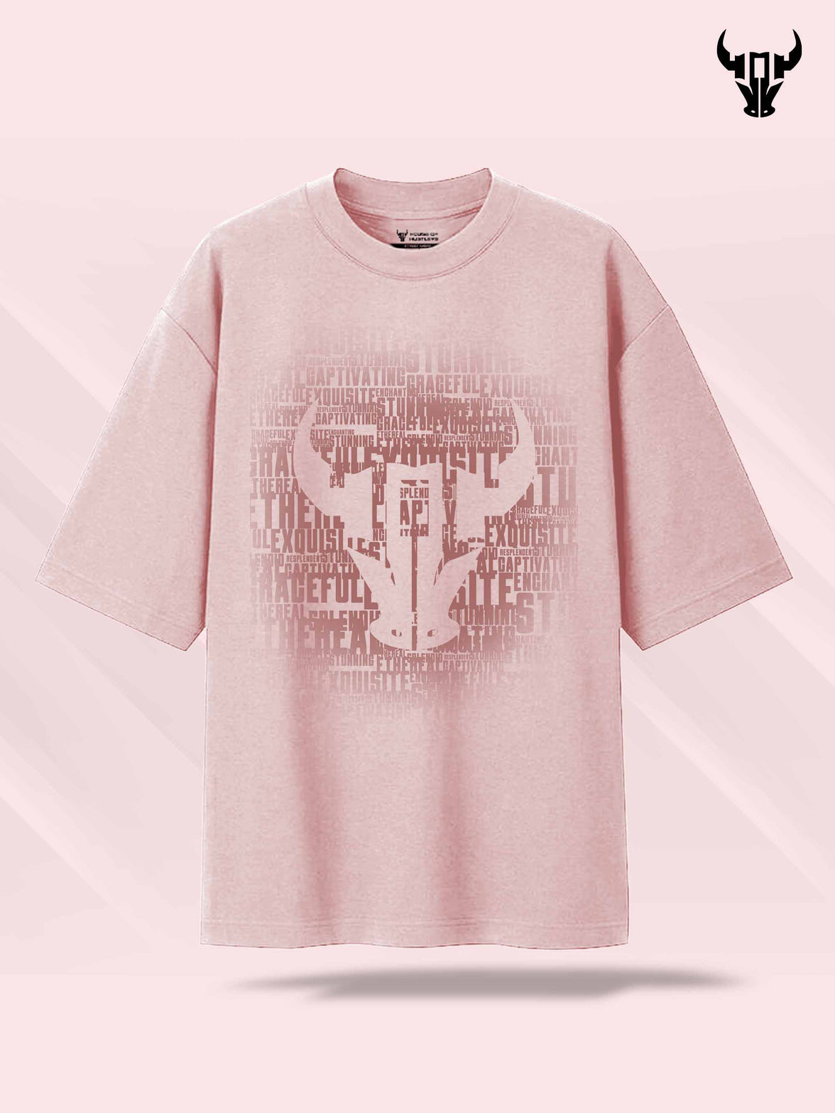 'Bull Typo' Unisex Oversized Graphic Tee