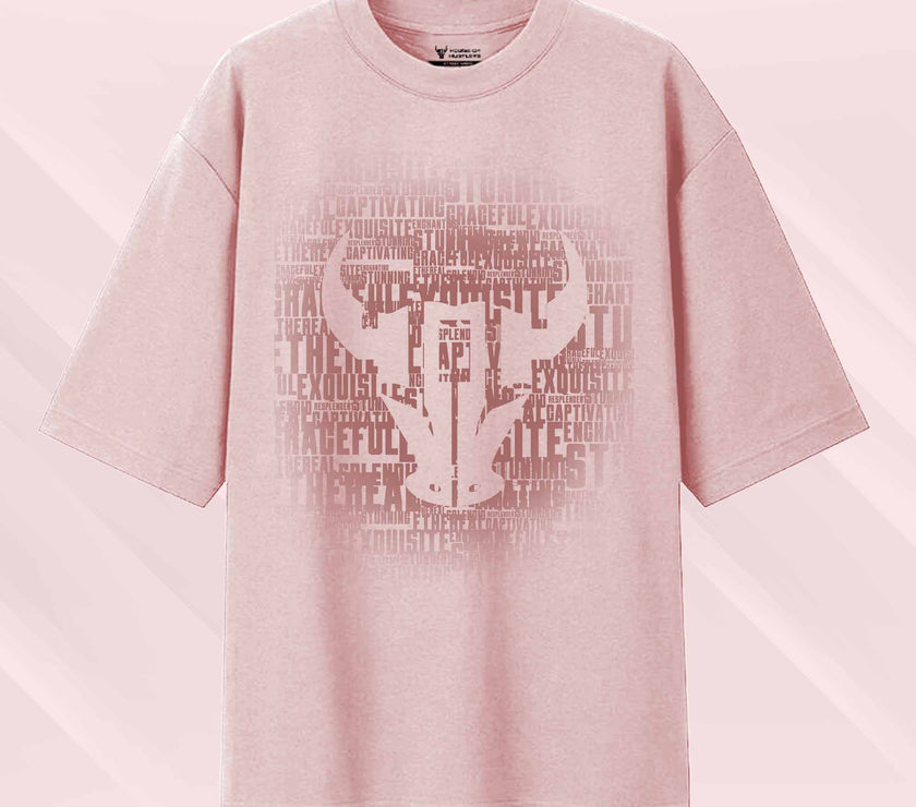 'Bull Typo' Unisex Oversized Graphic Tee
