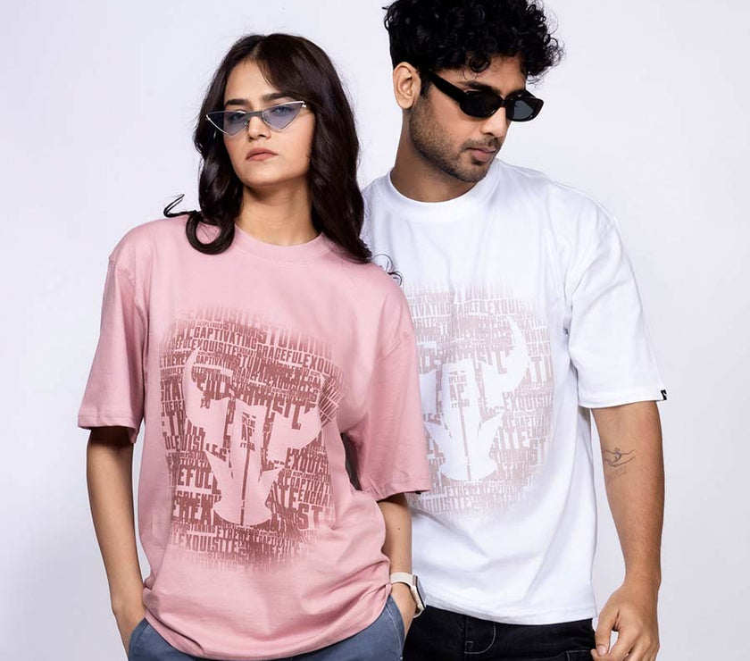 'Bull Typo' Unisex Oversized Graphic Tee - House Of Hustlers