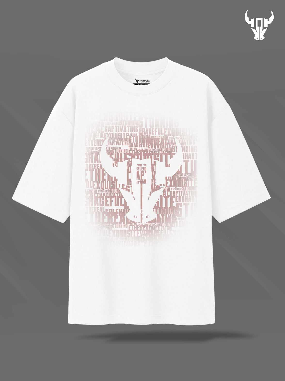 'Bull Typo' Unisex Oversized Graphic Tee