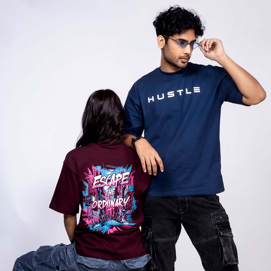 'Escape the Ordinary' Unisex Oversized Graphic Tee - House Of Hustlers