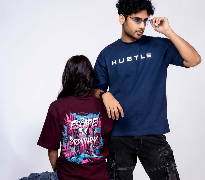 'Escape the Ordinary' Unisex Oversized Graphic Tee - House Of Hustlers