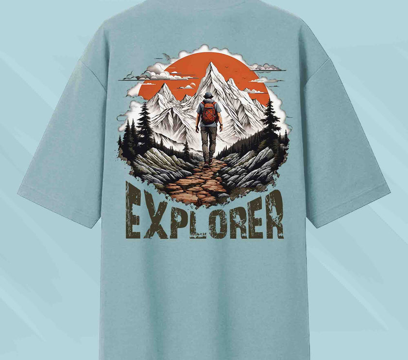 'Explorer' Unisex Oversized Graphic Tee