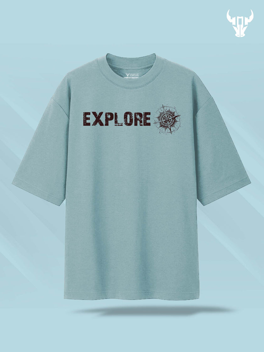 'Explorer' Unisex Oversized Graphic Tee