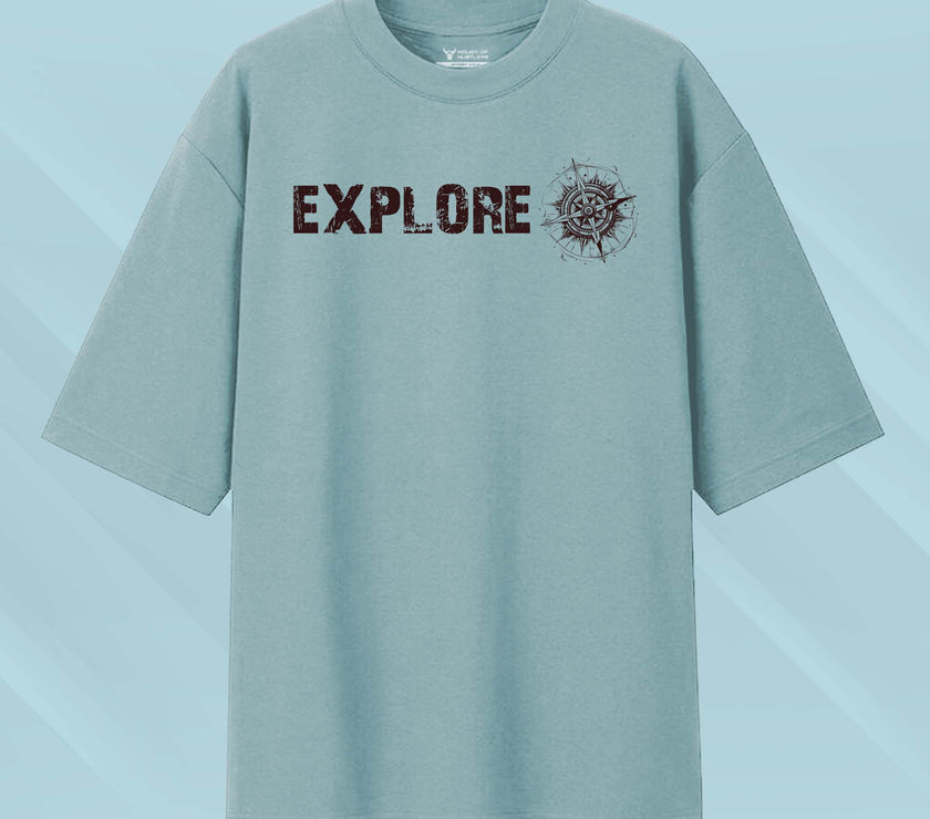 'Explorer' Unisex Oversized Graphic Tee
