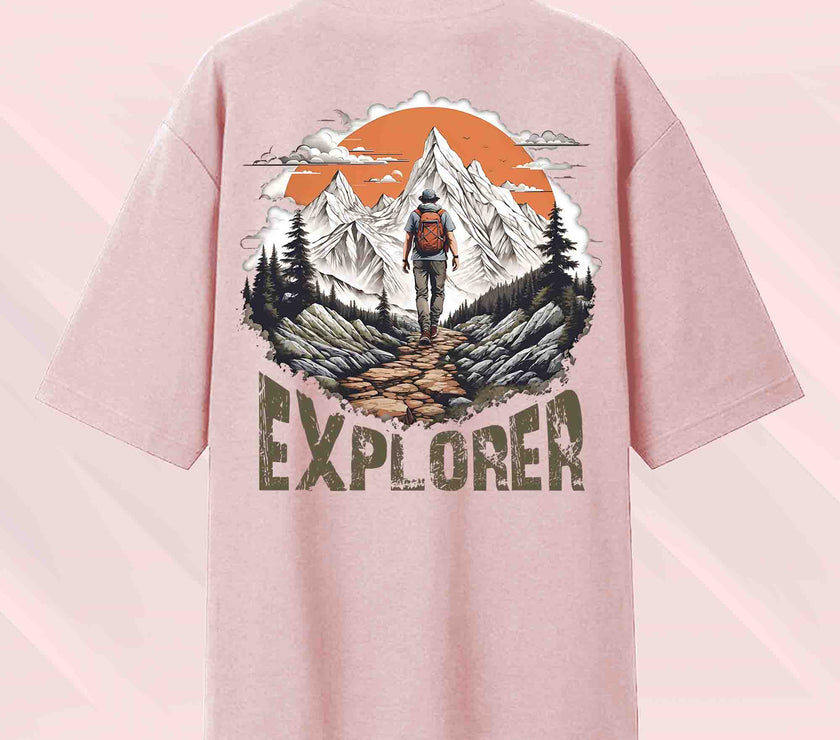 'Explorer' Unisex Oversized Graphic Tee