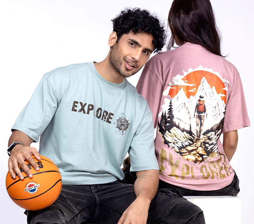 'Explorer' Unisex Oversized Graphic Tee - House Of Hustlers