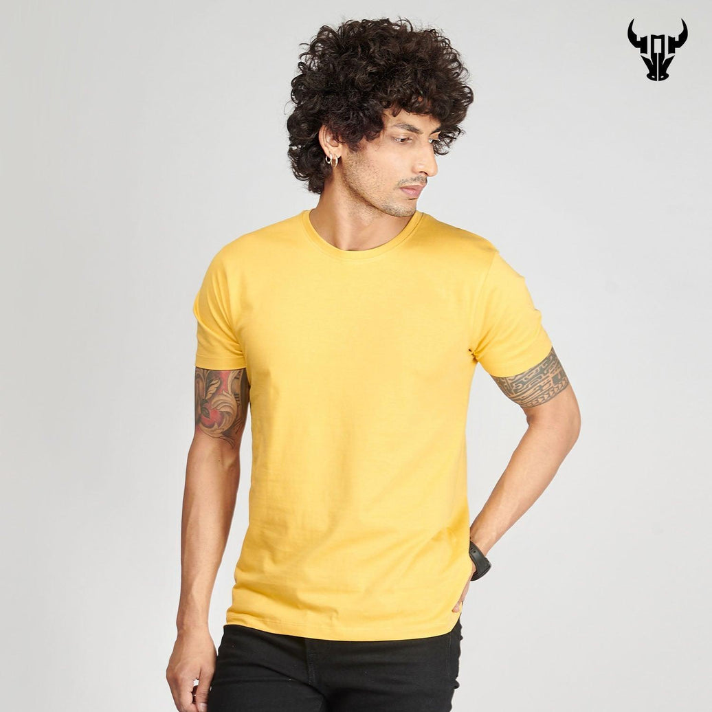 Happy Yellow Men's Half Sleeve T-Shirt - House Of Hustlers