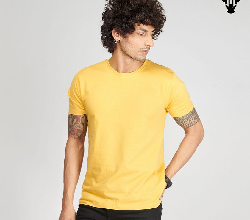 Happy Yellow Men's Half Sleeve T-Shirt - House Of Hustlers