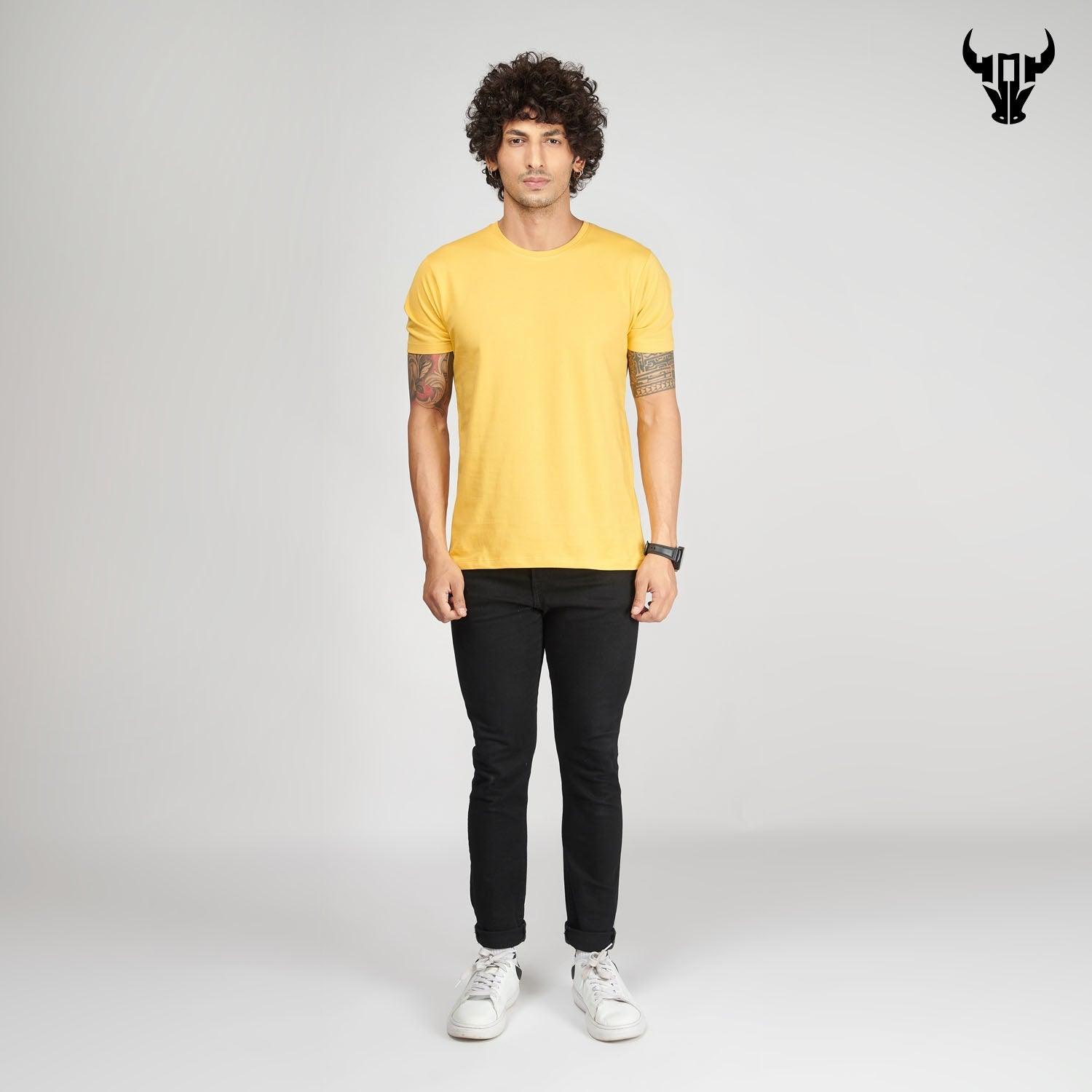 Happy Yellow Men's Half Sleeve T-Shirt - House Of Hustlers