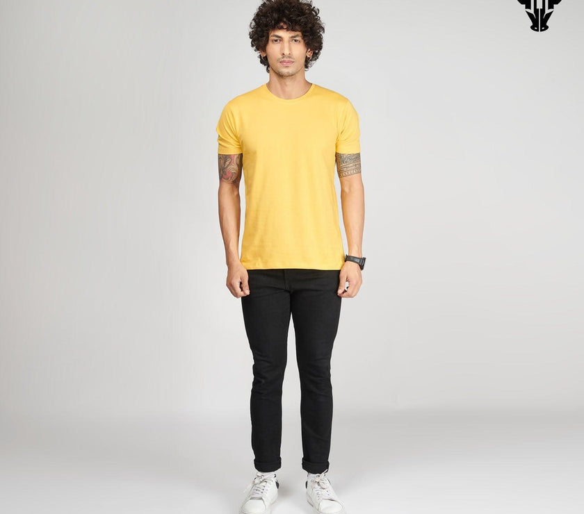 Happy Yellow Men's Half Sleeve T-Shirt - House Of Hustlers