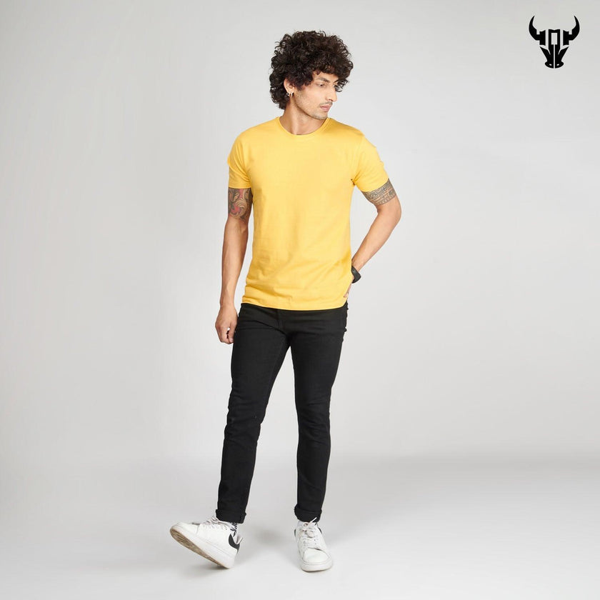 Happy Yellow Men's Half Sleeve T-Shirt - House Of Hustlers