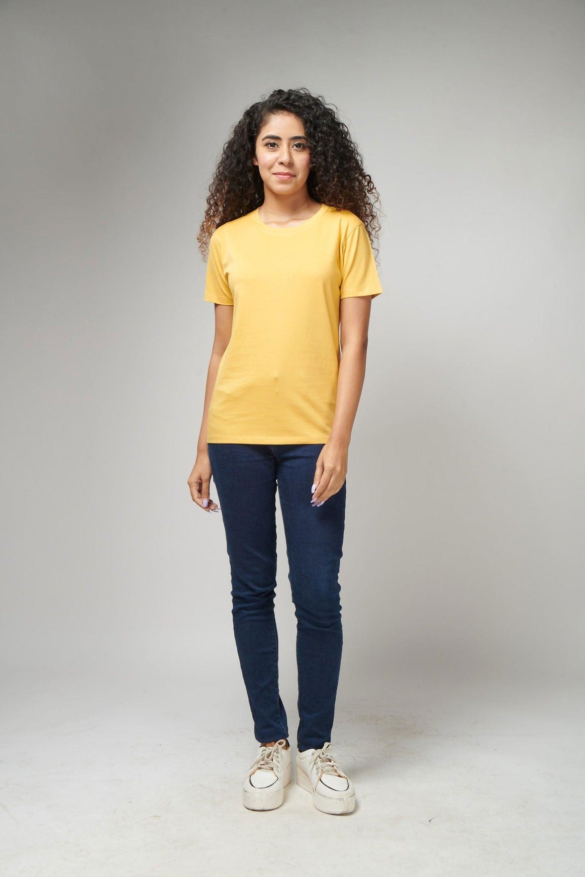 Happy Yellow Women's Half Sleeve T-Shirt - House Of Hustlers