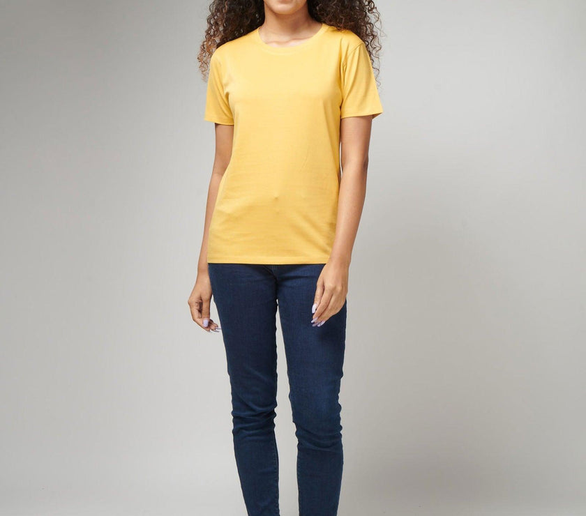 Happy Yellow Women's Half Sleeve T-Shirt - House Of Hustlers