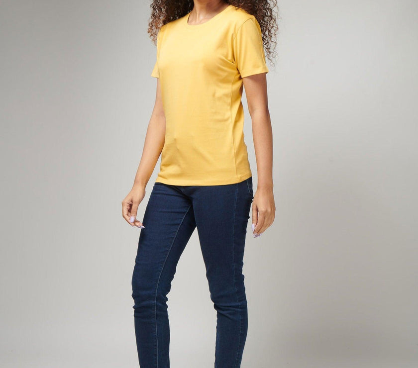 Happy Yellow Women's Half Sleeve T-Shirt - House Of Hustlers