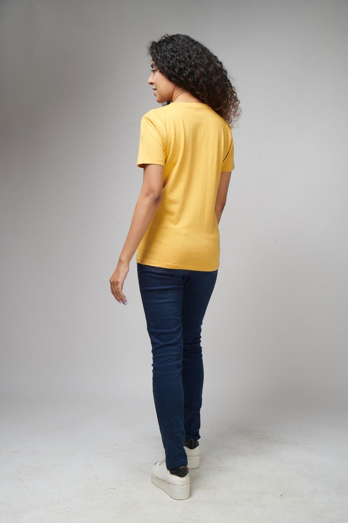 Happy Yellow Women's Half Sleeve T-Shirt - House Of Hustlers