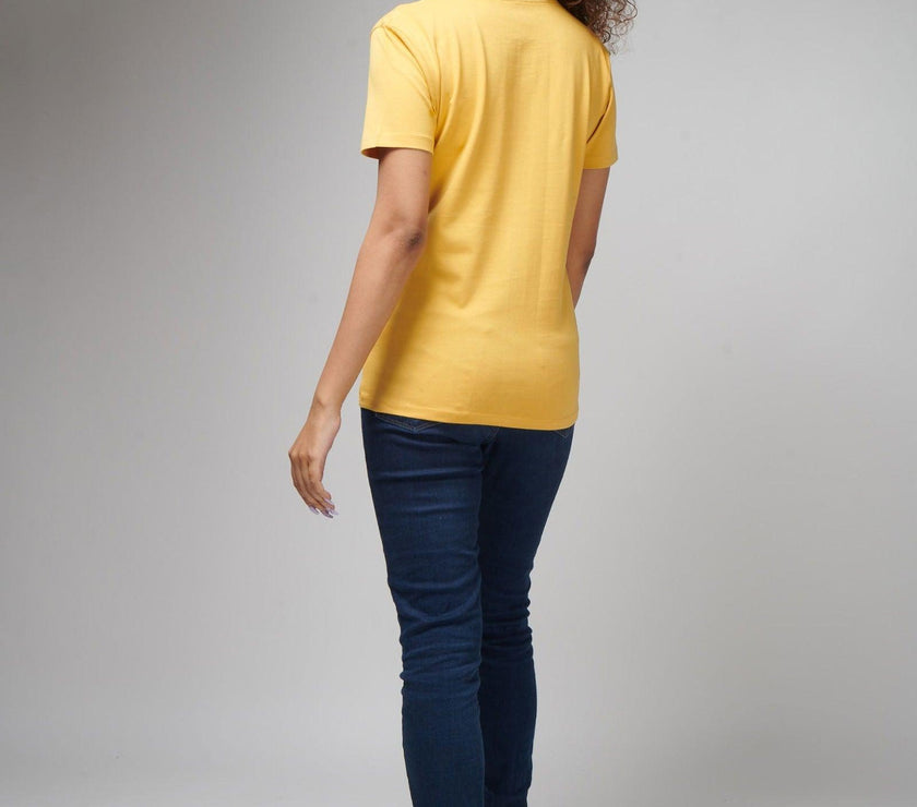 Happy Yellow Women's Half Sleeve T-Shirt - House Of Hustlers