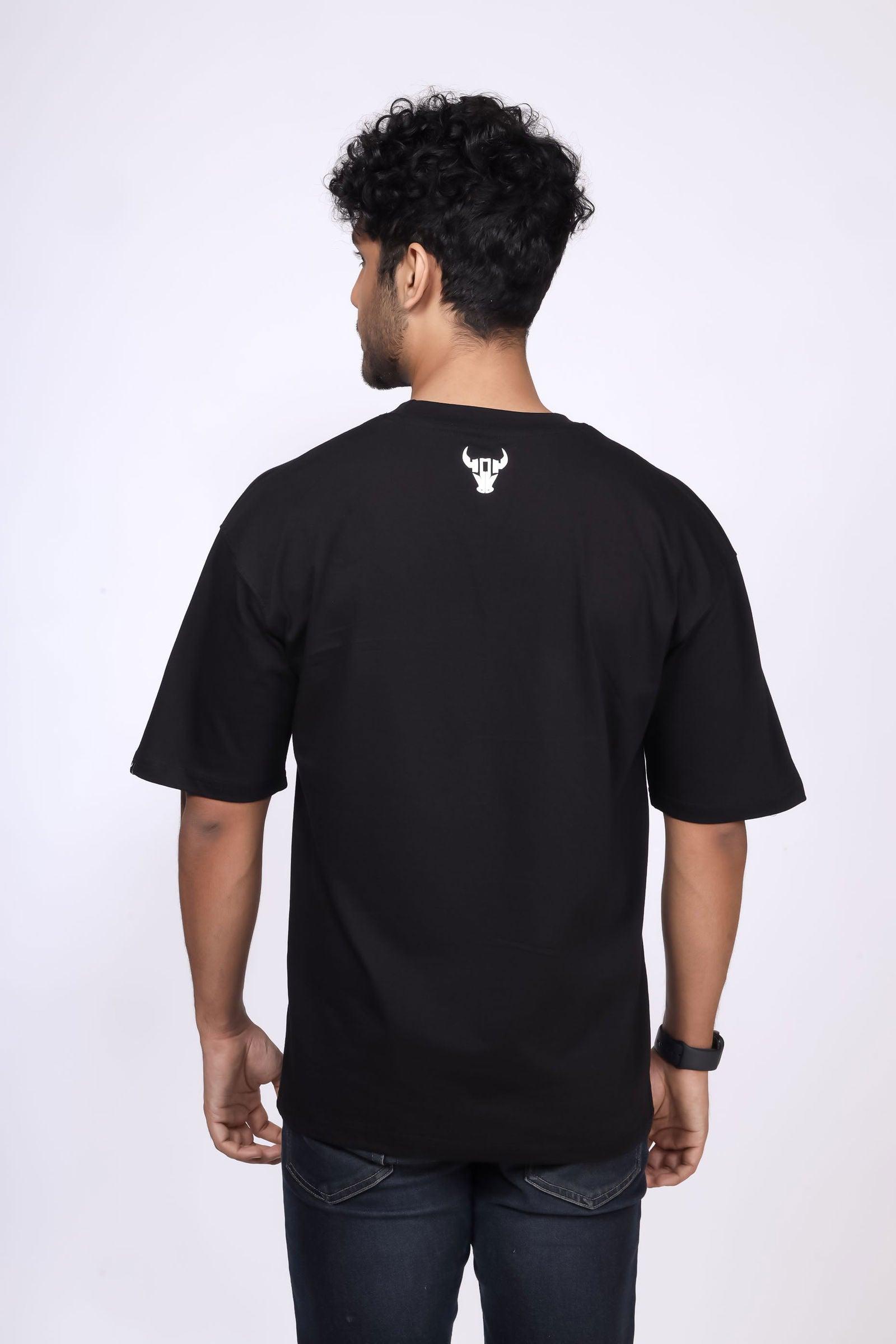 'Hustle' Black Unisex Oversized Tee - House Of Hustlers