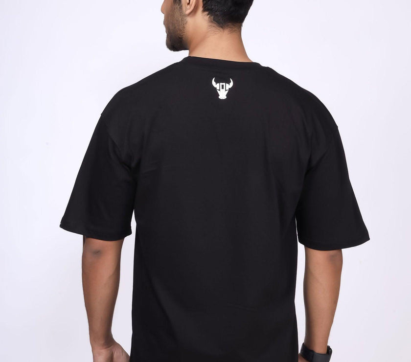 'Hustle' Black Unisex Oversized Tee - House Of Hustlers