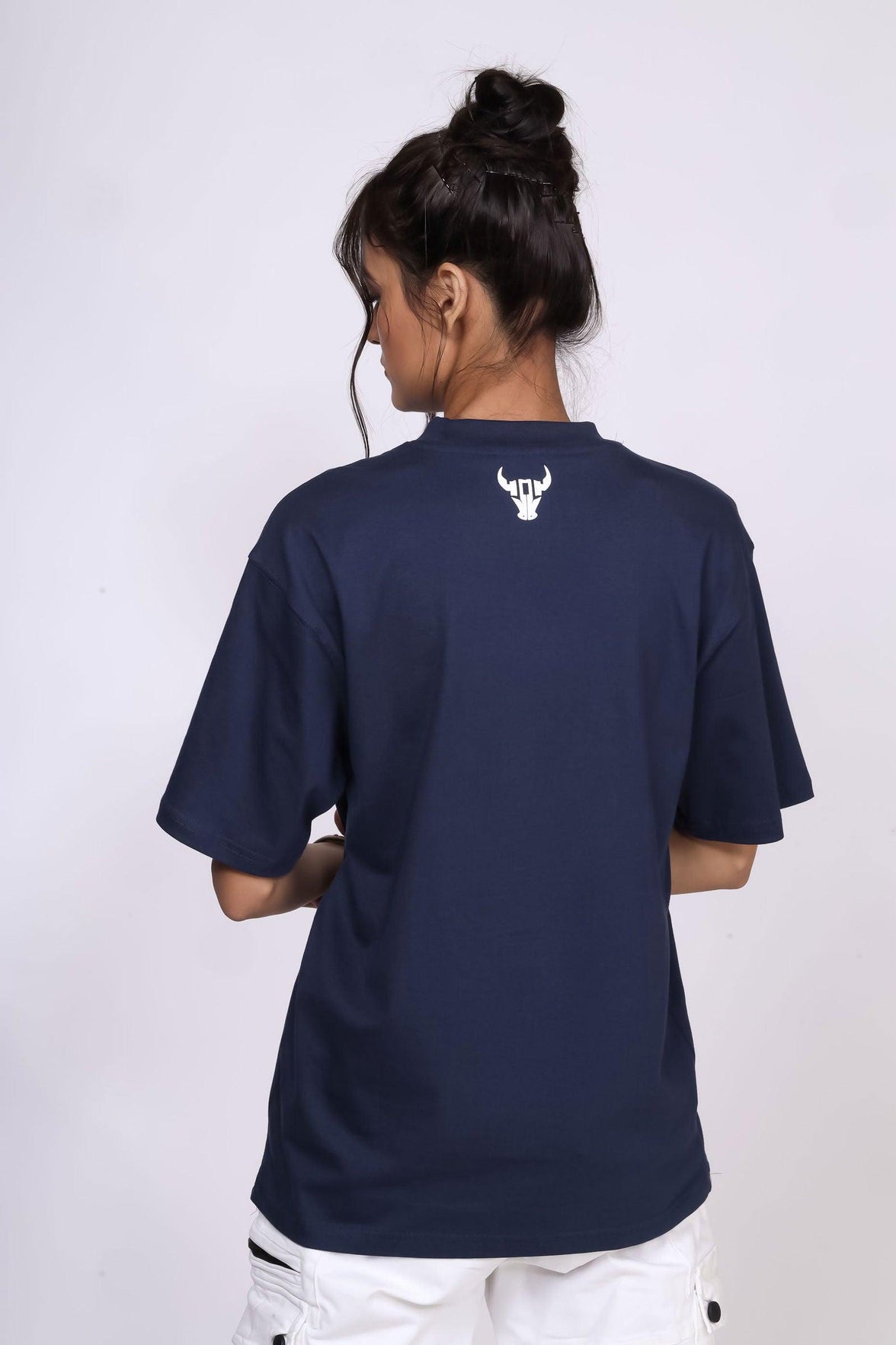 'Hustle' Navy Unisex Oversized Tee - House Of Hustlers