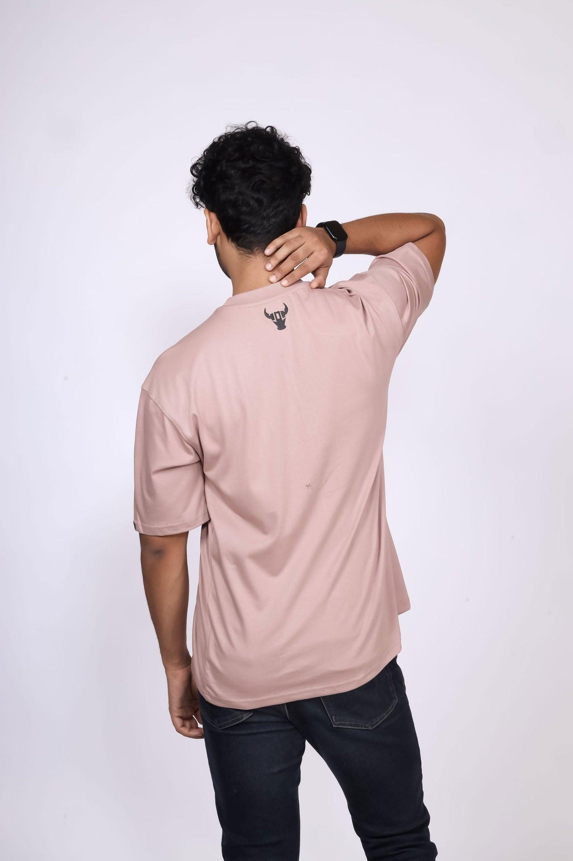 'Hustle' Onion Pink Unisex Oversized Tee - House Of Hustlers