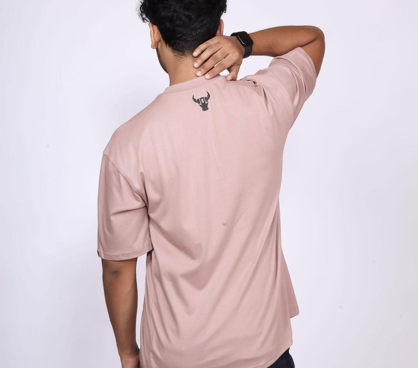 'Hustle' Onion Pink Unisex Oversized Tee - House Of Hustlers