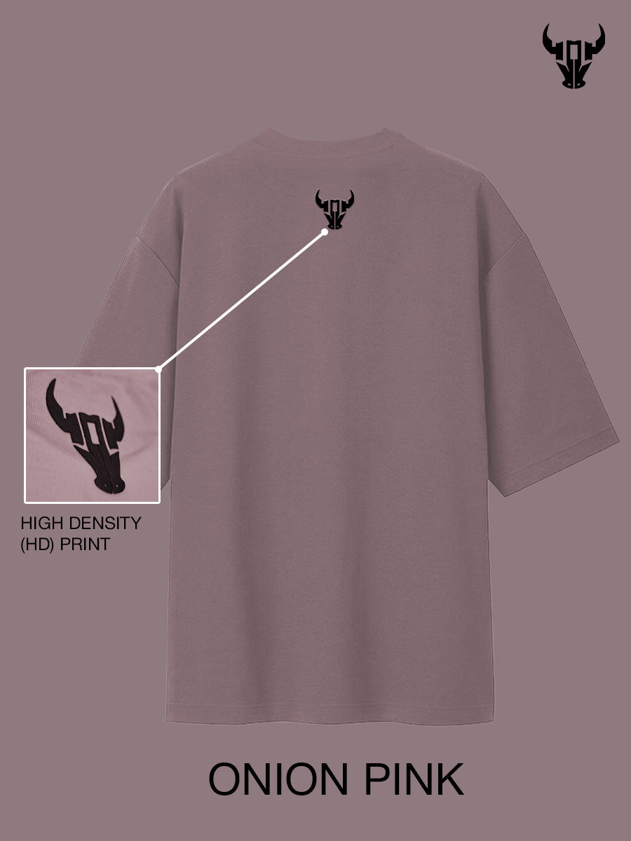 'Hustle' Onion Pink Unisex Oversized Tee - House Of Hustlers