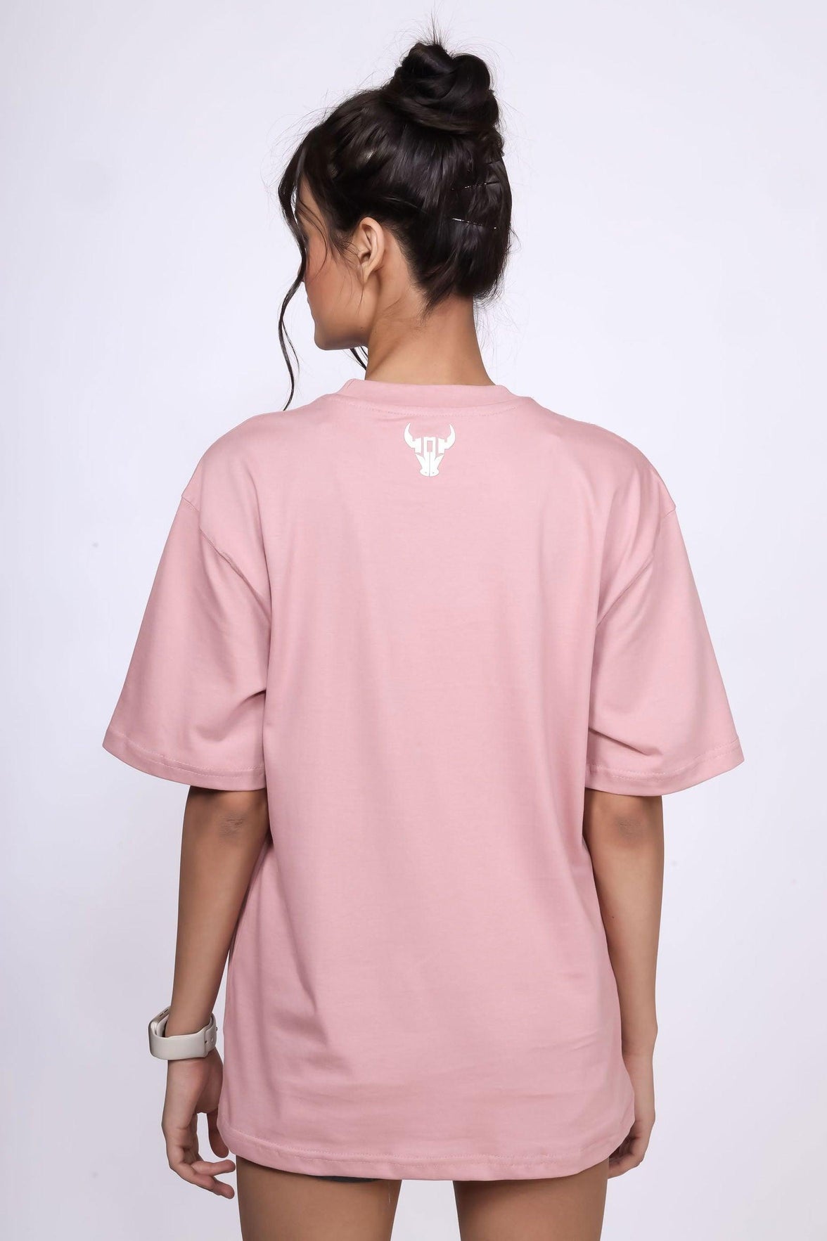 'Hustle' Salmon Pink Unisex Oversized Tee - House Of Hustlers